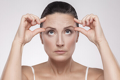 Woman with Wrinkled Brow